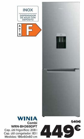 Carrefour Winia combi wrn-bh369dpt oferta