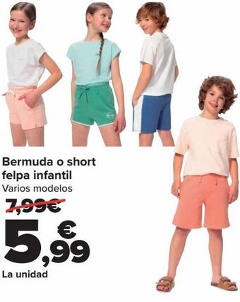 Carrefour Bermuda o short felpa infantil oferta