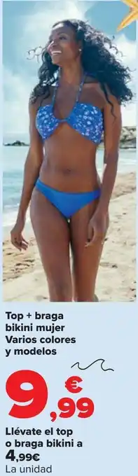 Carrefour Top + braga bikini mujer oferta
