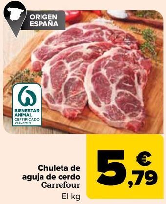 Carrefour Market Chuleta de aguja de cerdo carrefour oferta