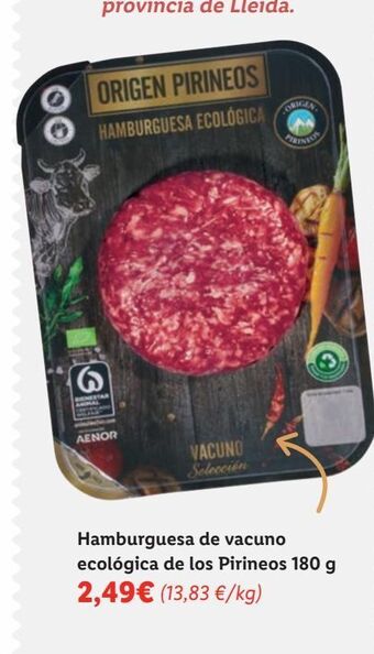 Lidl Hamburguesas de vacuno oferta