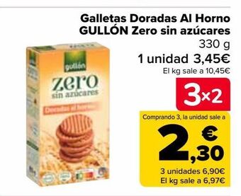 Carrefour Market Galletas doradas al horno gullón zero sin azúcares oferta