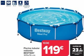 Carrefour Piscina tubular redonda bestway oferta