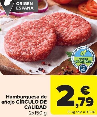 Carrefour Hamburguesa de añojo circulo de calidad oferta