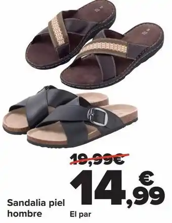 Carrefour Sandalia piel hombre oferta