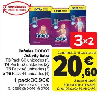 Carrefour Pañales dodot activity extra oferta