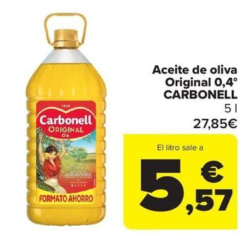 Carrefour Aceite de oliva original 0,4º carbonell oferta