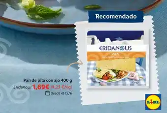 Lidl Pan de pita eridanous oferta