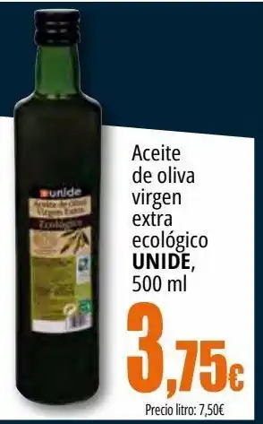 Unide Market Aceite de oliva virgen extra ecológico unide oferta
