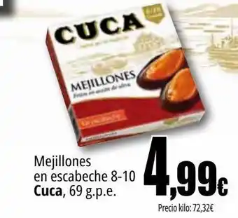 Mejillones en escabeche cuca