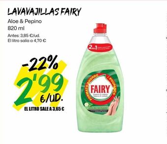 AhorraMas Lavavajillas fairy oferta