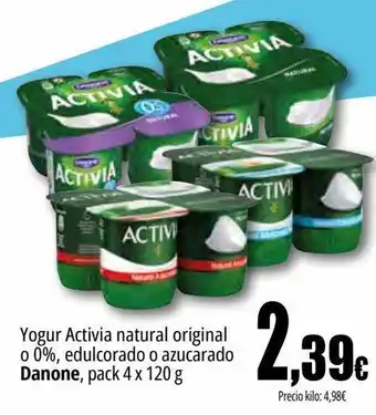 Unide Market Yogur activia natural original o 0% edulcorado o azucarado danone oferta