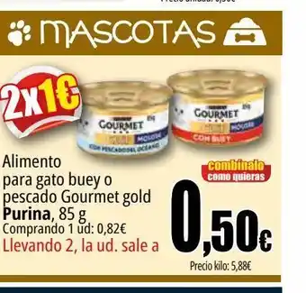 Unide Market Alimento para gato buey o pescado gourmet gold purina oferta