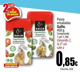 Unide Supermercados Pasta ensaladas gallo oferta