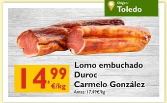 Cash Ecofamilia Lomo Embuchado Duroc Carmelo González oferta