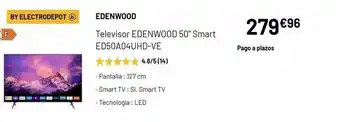 Electro Depot F by electrodepot edenwood televisor edenwood 50 smart ed50a04uhd-ve 4.6/5 (14) - pantalla: 127 cm - smart tv : si, sm oferta