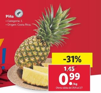 Lidl Piña oferta