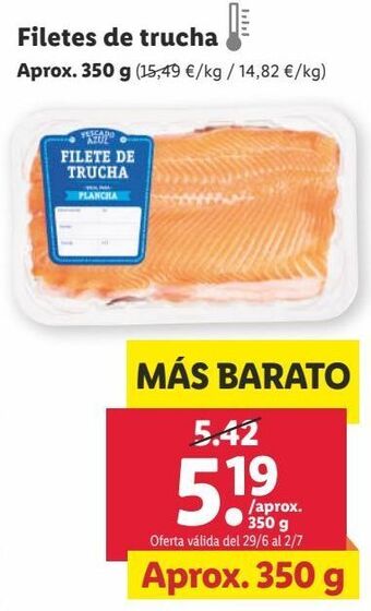 Lidl Trucha oferta