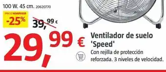 Bauhaus Ventilador suelo speed 45cm pr klima oferta