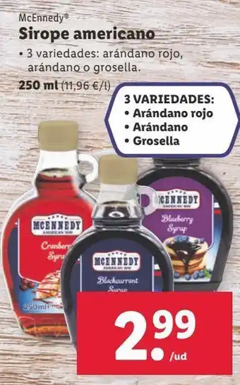 Lidl Sirope mcennedy oferta