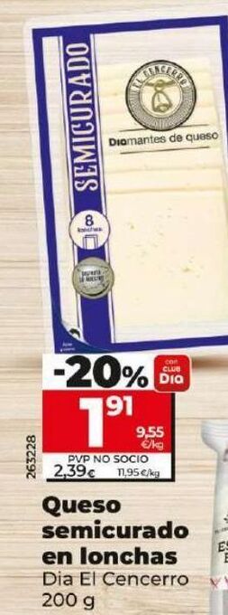 Dia Queso semicurado en lonchas oferta