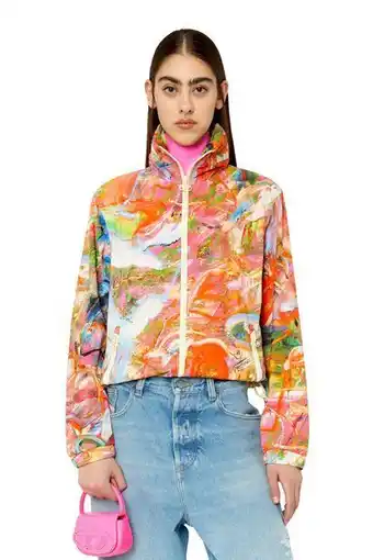 Diesel Chaqueta con capucha con estampado all-over oferta