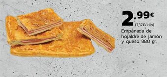 Supermercados Lupa Empanada de hojaldre de jamón y queso, 380 gr. oferta