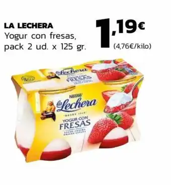 Supermercados Lupa LA LECHERA Yogur con fresas oferta