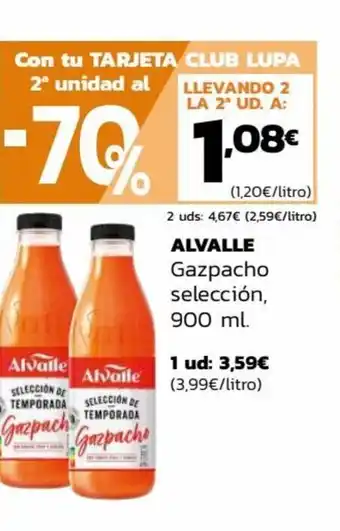 Supermercados Lupa ALVALLE Gazpacho selección, 900 ml oferta
