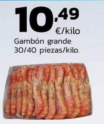 Supermercados Lupa Gambón grande 30/40 piezas/kilo. oferta