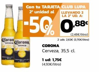 Supermercados Lupa CORONA Cerveza, 35,5 cl. oferta