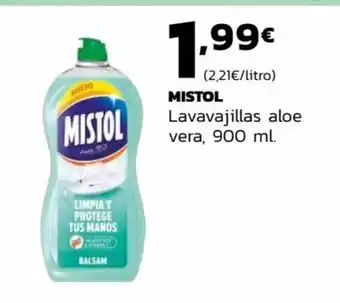 Supermercados Lupa MISTOL Lavavajillas aloe vera, 900 ml. oferta
