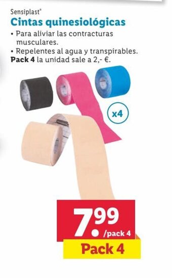 Lidl Sensiplast Cintas quinesiológicas oferta