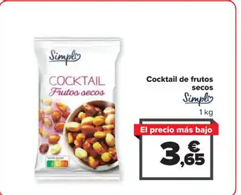 Carrefour Cocktail de frutos secos Simply 1 kg oferta