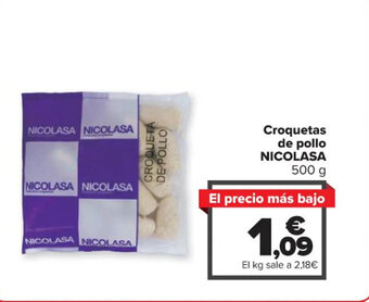Carrefour Croquetas de pollo NICOLASA 500 g oferta
