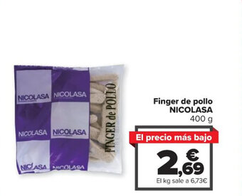 Carrefour Finger de pollo NICOLASA 400 g oferta