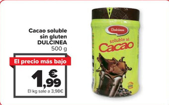 Carrefour Cacao soluble sin gluten DULCINEA oferta