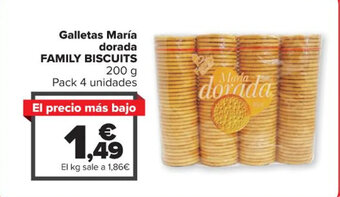 Carrefour Galletas María dorada FAMILY BISCUITS oferta