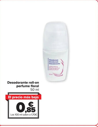 Carrefour Desodorante roll-on perfume floral 50 ml oferta