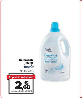 Carrefour Detergente líquido Simply oferta