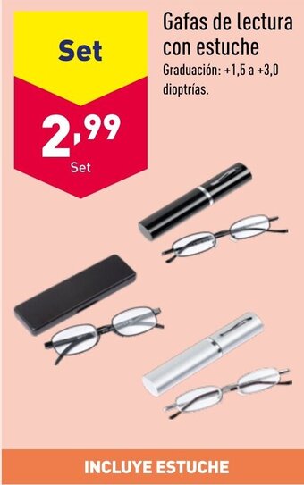 ALDI Gafas de lectura con estuche oferta