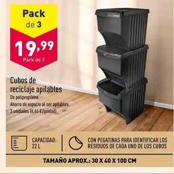 ALDI Cubos de reciclaje apilables oferta