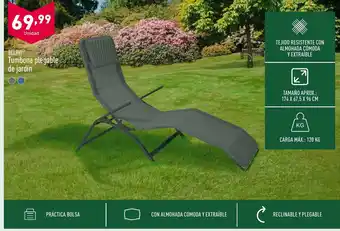 ALDI BELAVIⓇ Tumbona plegable de jardín oferta