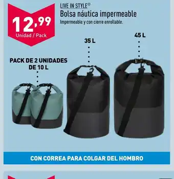 ALDI LIVE IN STYLEⓇ Bolsa náutica impermeable oferta