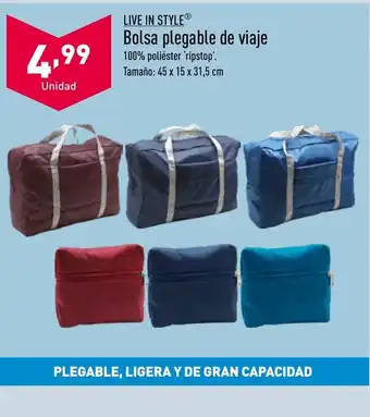 ALDI LIVE IN STYLEⓇ Bolsa plegable de viaje oferta