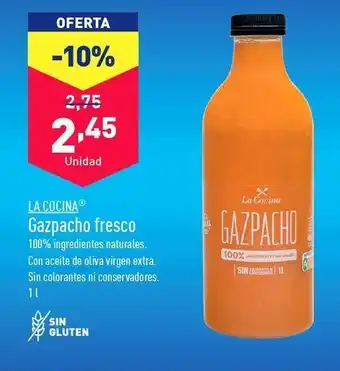 ALDI Gazpacho fresco la cocina oferta