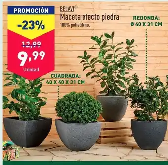 ALDI Macetas efecto piedra belavi oferta