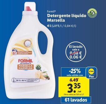 Lidl Detergente líquido formil oferta