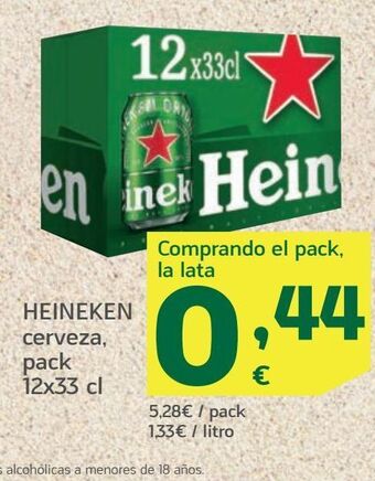 HiperDino Cerveza heineken oferta