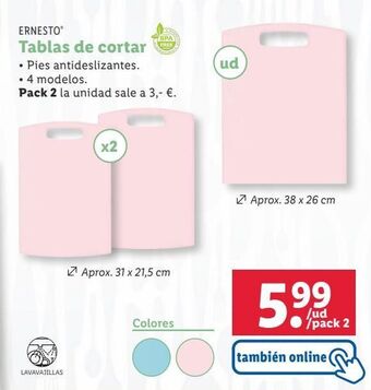 Lidl Tabla de cortar ernesto oferta